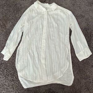 Long sleeve sheer Anthropologie blouse